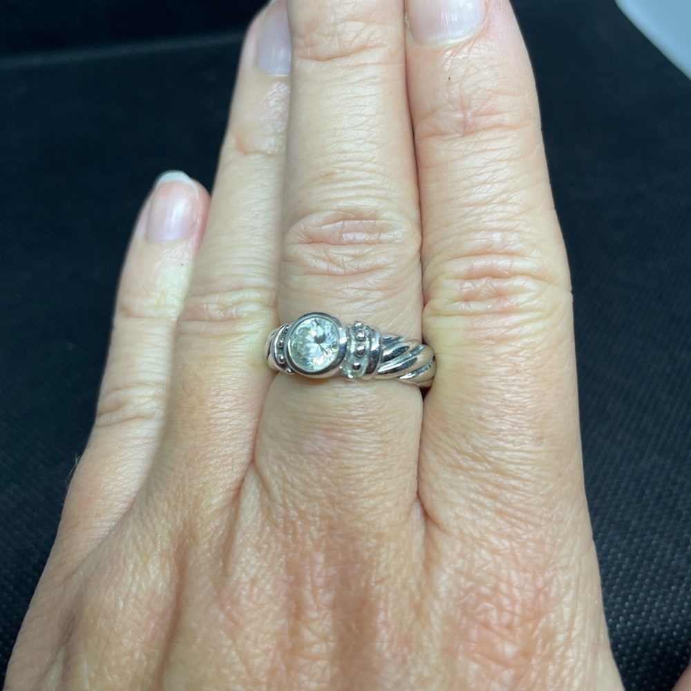 Solitaire CZ Fashion Ring (Size 6.5)